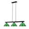 Z-Lite Cobalt Billiard, 3-Light, 14 In.W x 46 In.L x 8 In.H, Matte Black/Green 152MB-PGR - alternate 2